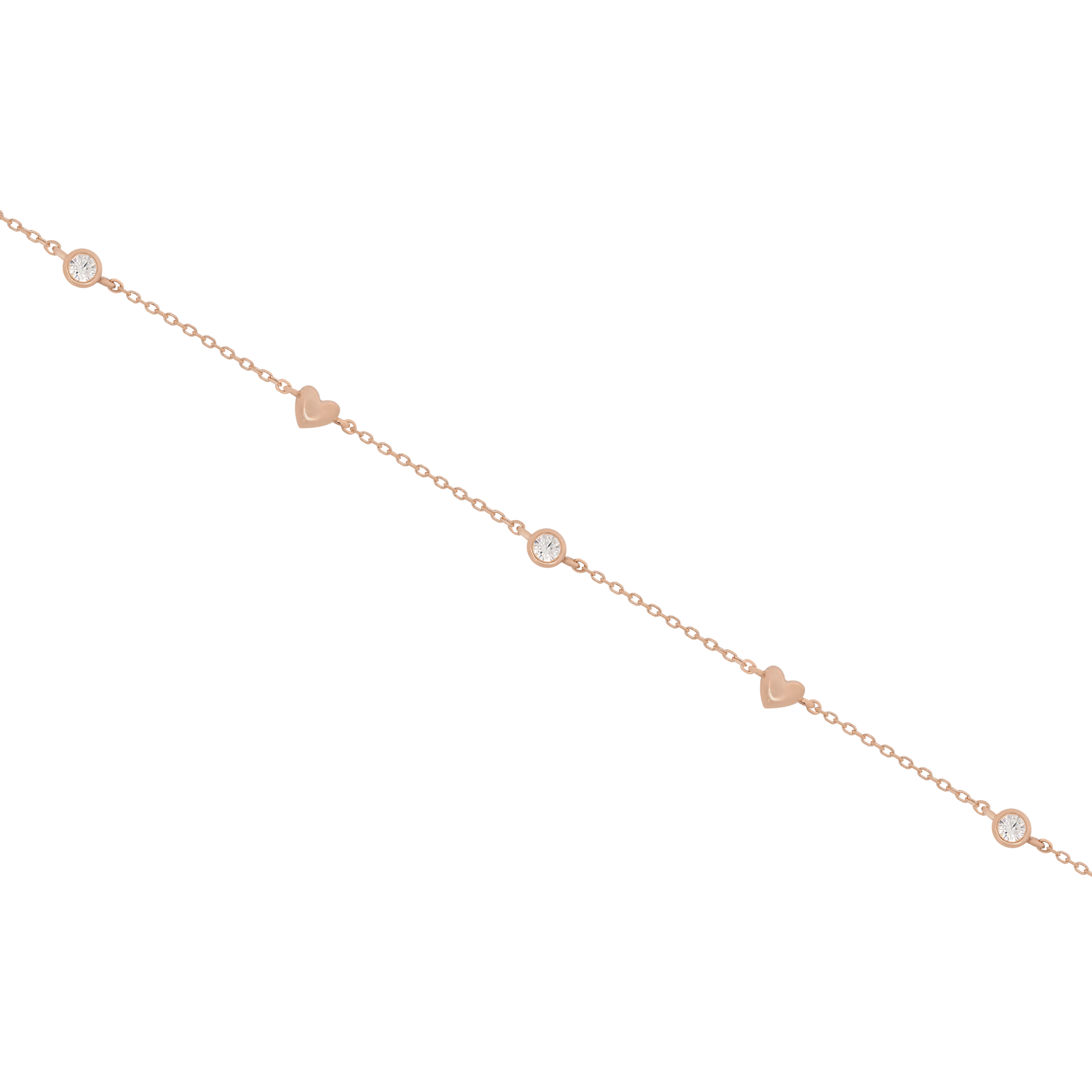 Devotion Heart & Gemstone Bracelet - Rose Gold